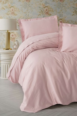 Parure copripiumino in raso di cotone - 83 fili/cm² Elegant - Rosa cipria