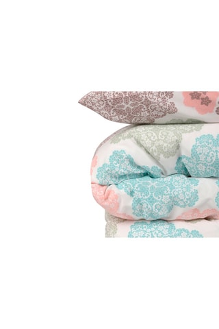 Parure copripiumino in cotone  48 fili/cm² Andalucia - Bianco e marrone