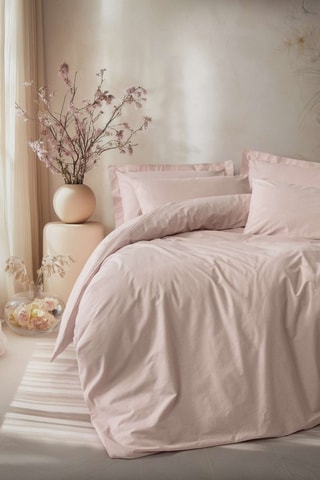 Parure copripiumino in cotone - 57 fili/cm² Plain - Rosa cipria