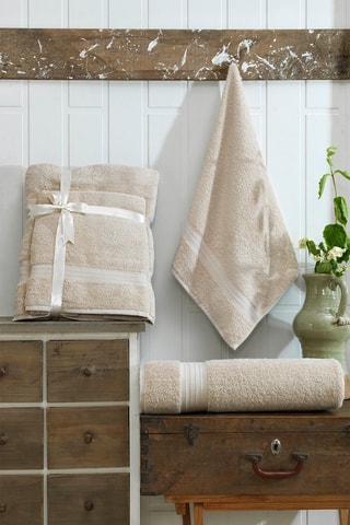 Asciugamano ospite e telo bagno - Beige - 50 x 70 / 90 x 160 cm