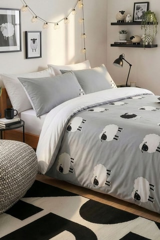 Parure copripiumino in cotone The Black Sheep - 57 fili/cm² - Grigio