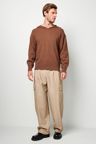 Pull à capuche  - Marron