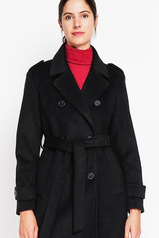 Manteau en laine  - Noir