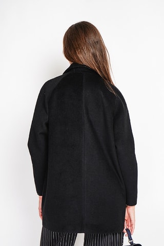 Manteau oversize en laine  - Noir