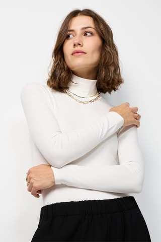 Zijden Bodysuit  - Wit