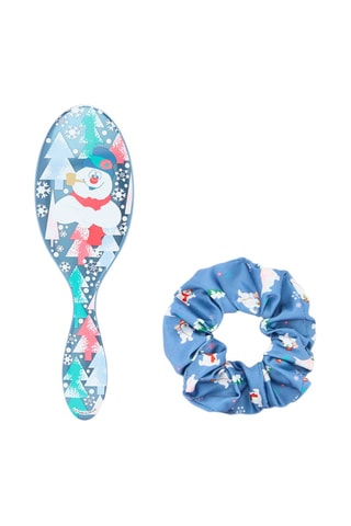 Borstel en Scrunchie Frosty - Blauw 