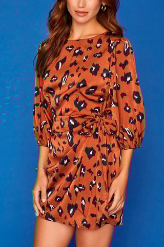 Robe droite - Marron