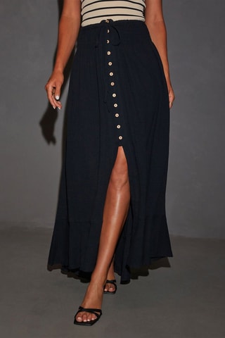 Jupe longue taille haute - Noir