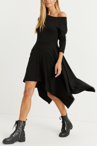 Robe asymétrique - Noir