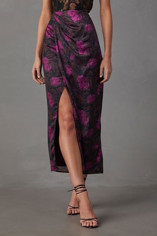 Jupe longue - Noir et violet