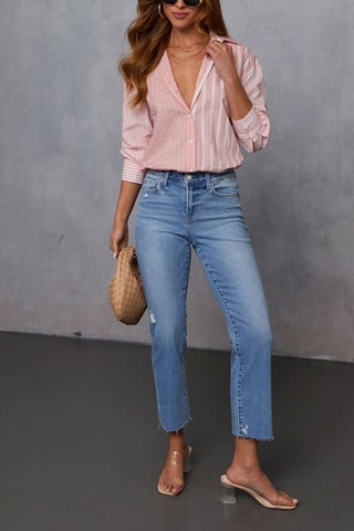 Chemisier - Blanc et rose