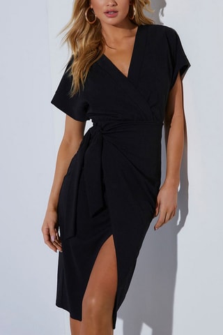 Robe portefeuille - Noir