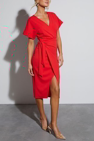 Robe portefeuille - Rouge