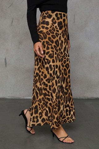 Jupe longue - Noir et marron