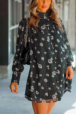 Robe chemise - Blanc et noir