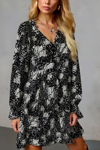 Robe droite - Blanc et noir