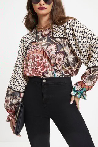 Blouse et écru - Noir