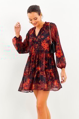 Robe trapèze - Rouge