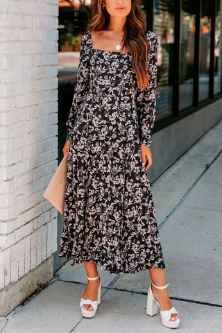 Robe longue - Blanc et noir