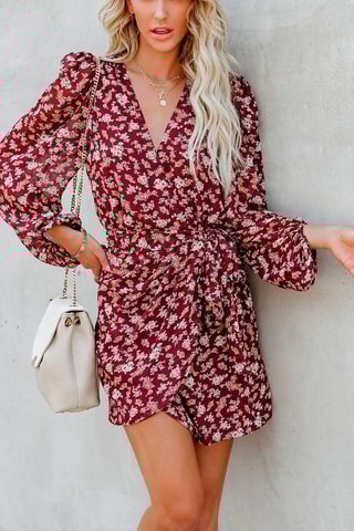 Robe portefeuille - Rouge