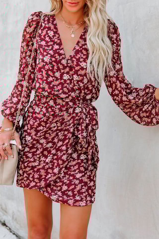 Robe portefeuille - Rouge