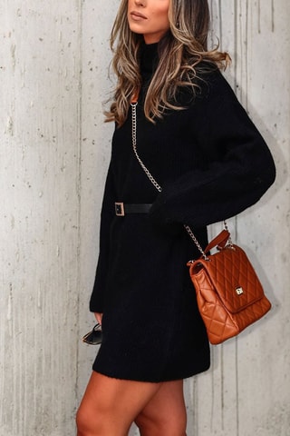 Robe pull courte - Noir