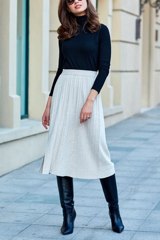 Jupe plissée - Beige