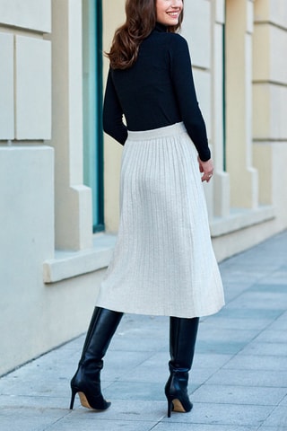 Jupe plissée - Beige