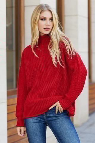 Pull en laine - Rouge