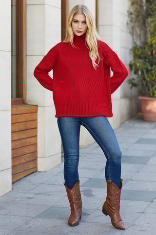 Pull en laine - Rouge