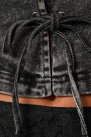 Jupe longue en dentelle - Noir