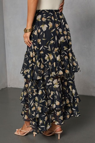 Jupe volantée - Blanc et noir