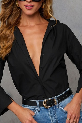 Chemisier à capuche - Noir