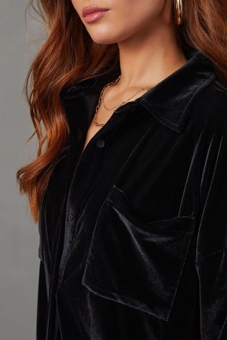 Chemisier en velours - Noir