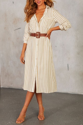 Robe chemise - Beige