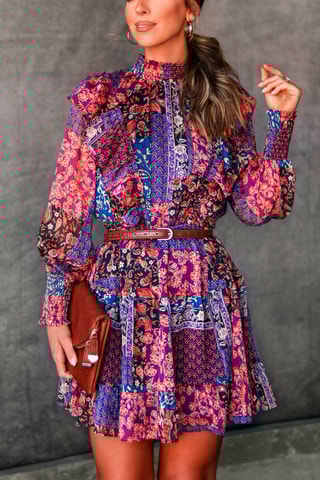 Robe courte - Multicolore