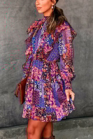 Robe courte - Multicolore