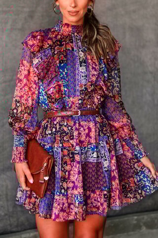 Robe courte - Multicolore