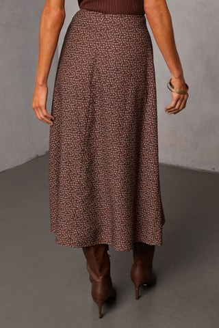 Jupe midi - Marron