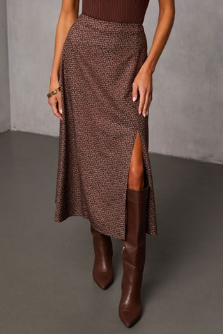 Jupe midi - Marron
