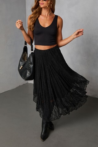 Jupe plissée - Noir