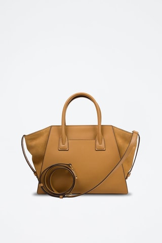 Sac à main en cuir - Marron - 42 x 24 x 16 cm