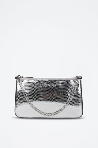 Sac porté épaule et porte-cartes - Argenté