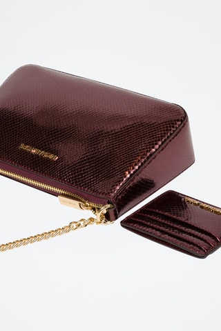 Sac bandoulière et porte-cartes - Bordeaux