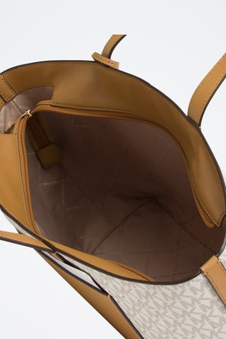 Cabas Jet Set - Camel et blanc