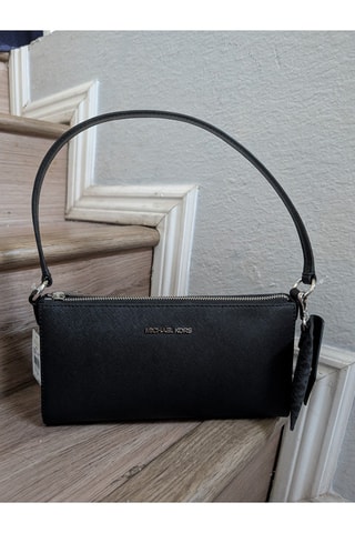 Sac porté épaule en cuir - Noir