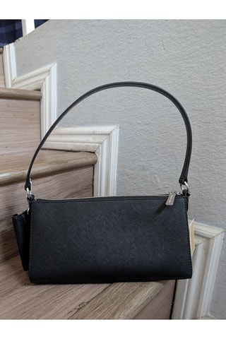 Sac porté épaule en cuir - Noir