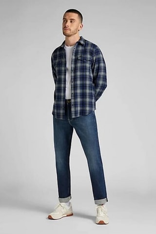 Overhemd Western - Marineblauw en Zwart