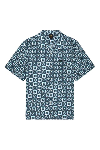 Overhemd Resort - Marineblauw en Donkergroen