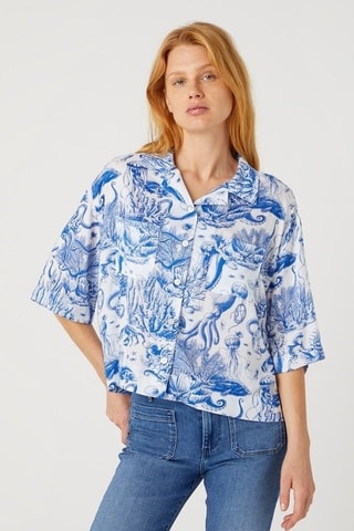 Blouse Lounge - Petrolblauw